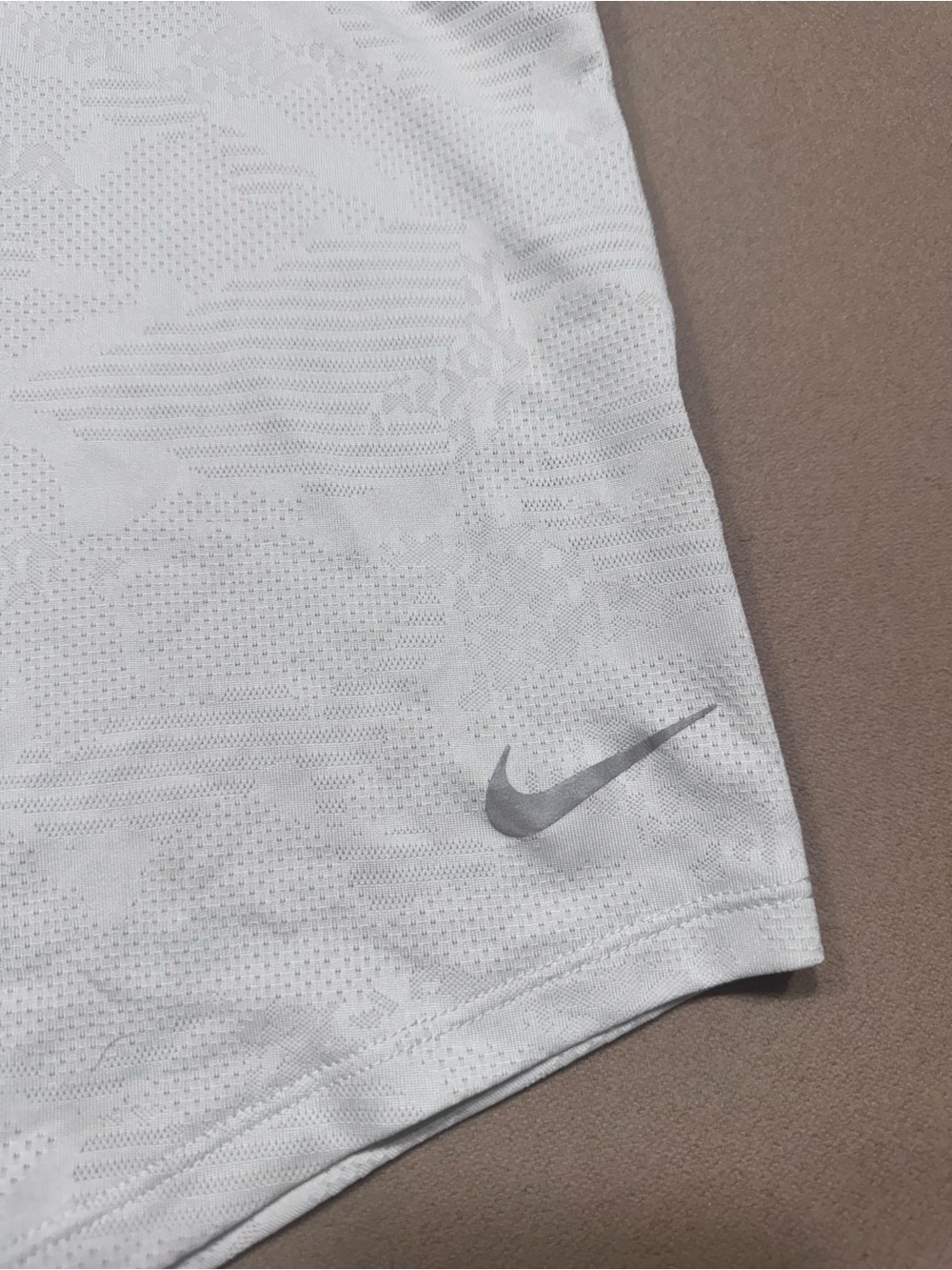 Nike Dri-Fit Light Gray Tank Top with Gray Swoosh - Picture 3 of 6